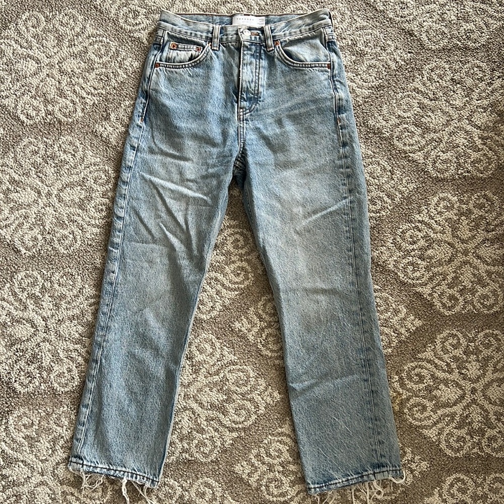 Cropped light jeans from Topshop